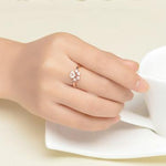 Rose Quartz Paw Ring